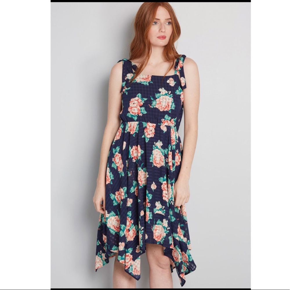 Modcloth Creative Energy Floral Sundress XS